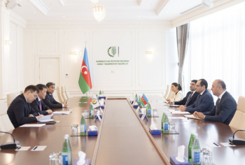 Nazir Məcnun Məmmədov Ərzaq Təhlükəsizliyi üzrə İslam Təşkilatının baş direktoru Berik Arın ilə görüşüb