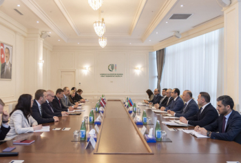 Nazir Məcnun Məmmədov Latviyanın nümayəndə heyəti ilə görüşüb