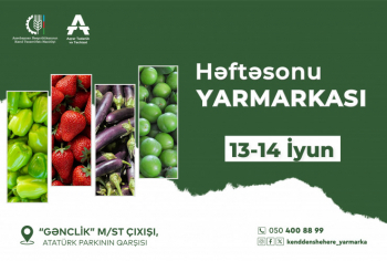 Bakıda növbəti “Kənddən Şəhərə” həftəsonu yarmarkası təşkil olunacaq