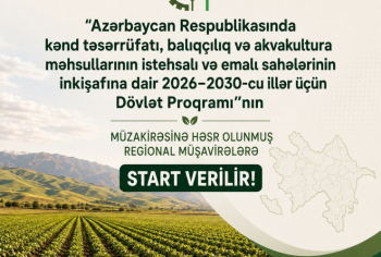 Aqrar sahədə yeni Dövlət Proqramının müzakirəsinə həsr olunmuş regional müşavirələrə start verilir