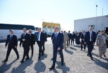 Ağdərənin Çaylı kəndində “Frutti Aqro” MMC tərəfindən salınmış intensiv meyvə bağına baxış keçirilib