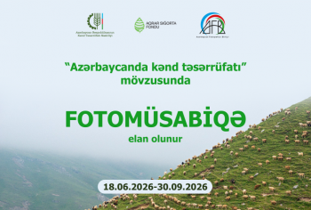 “Azərbaycanda kənd təsərrüfatı” mövzusunda fotomüsabiqə elan edilib