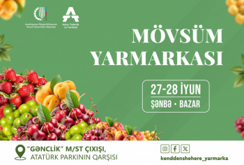 Fermerlərin nəzərinə: “Kənddən Şəhərə” Mövsüm yarmarkasında iştirak üçün qeydiyyat başladı