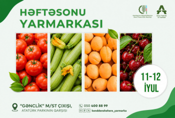 Bakıda növbəti “Kənddən Şəhərə” həftəsonu yarmarkası təşkil olunacaq