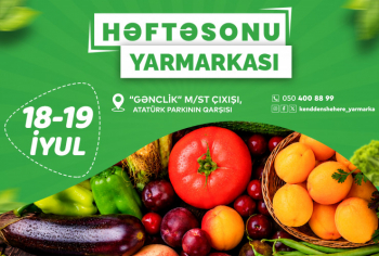 Bakıda növbəti “Kənddən Şəhərə” həftəsonu yarmarkası təşkil olunacaq