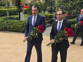 Nazir Məcnun Məmmədov Gürcüstanın ətraf mühitin mühafizəsi və kənd təsərrüfatı naziri ilə görüşüb