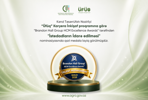 Kənd Təsərrüfatı Nazirliyinin “Üfüq” Karyera İnkişafı Proqramı beynəlxalq mükafata layiq görülüb